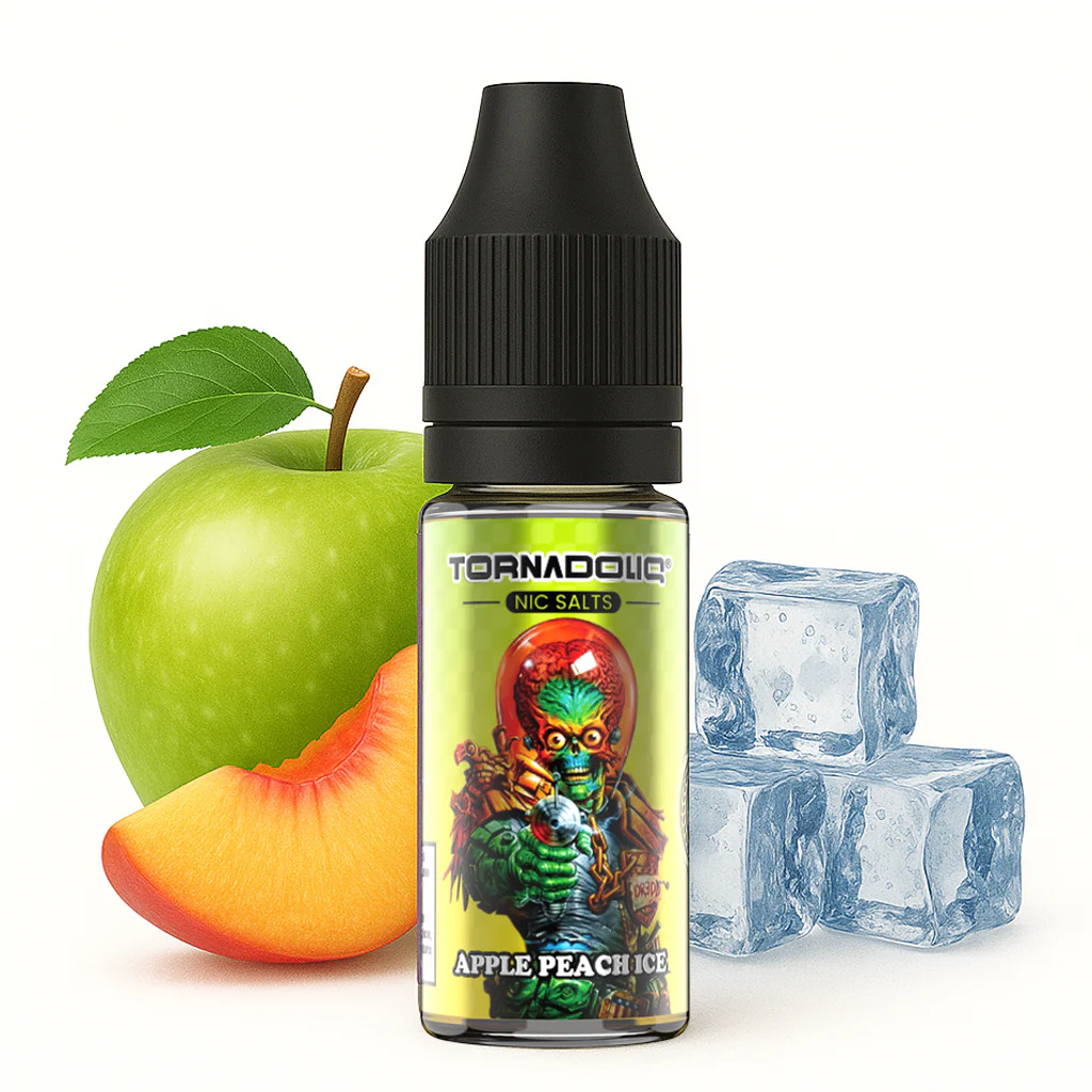Apple Peach Ice Nic Salts Tornadoliq Gobar 10ml 20mg