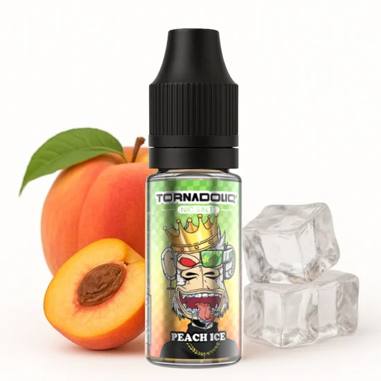 Peach Ice Nic Salts Tornadoliq Gobar 10ml 20mg