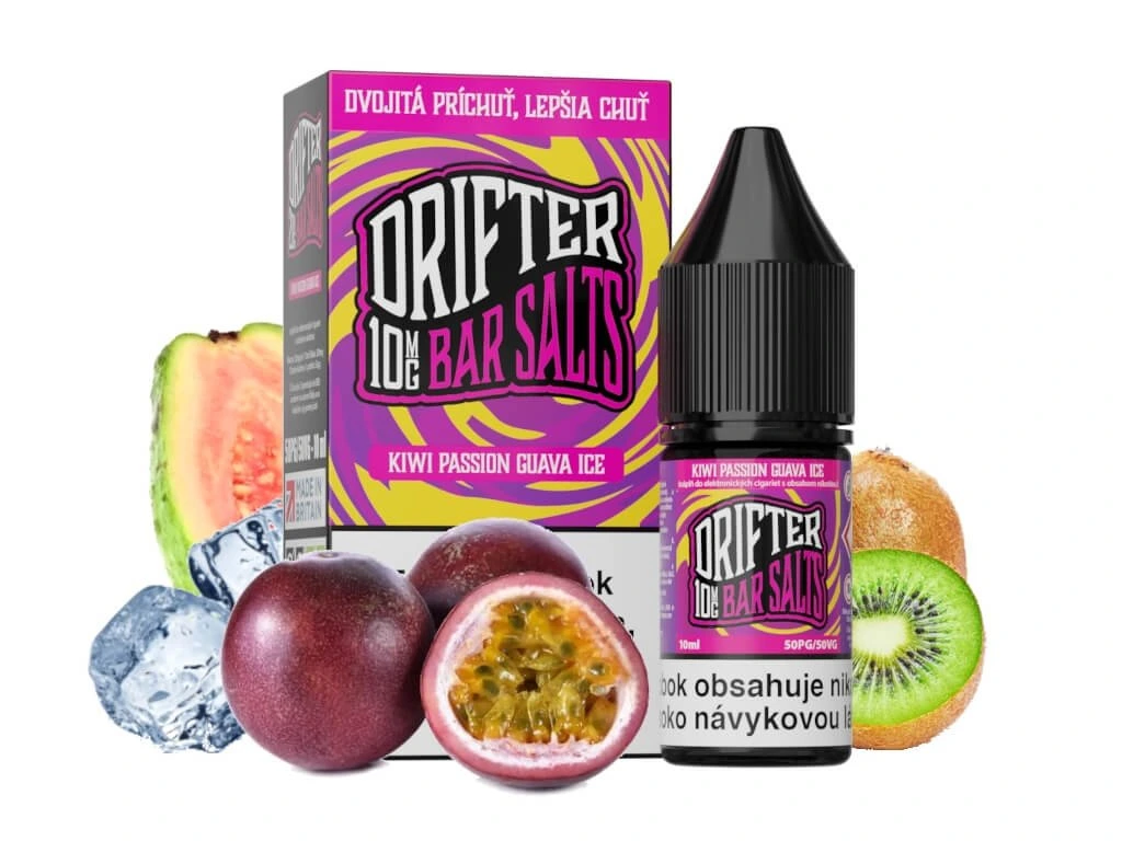 Drifter Bar Salts - Kiwi Passion Guava Ice 10ml e-liquid