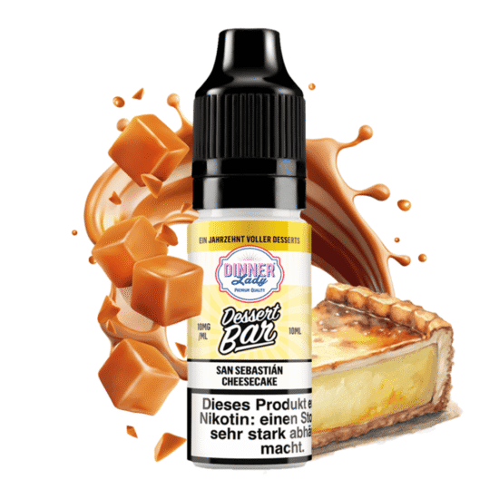 Dinner Lady Dessert Bar Salts - San Sebastian Cheesecake E-liquid 10ml