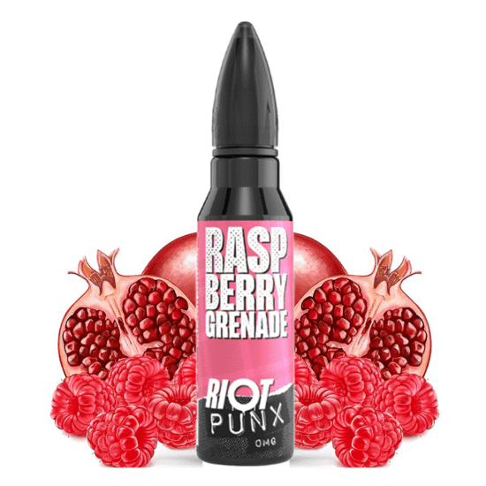Riot Shortfill - Raspberry Grenade (Málna Gránátalma) 50ml