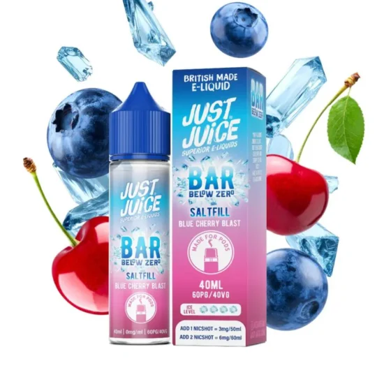 Just Juice Bar Below Zero Shortfill - Blue Cherry Blast 40ml
