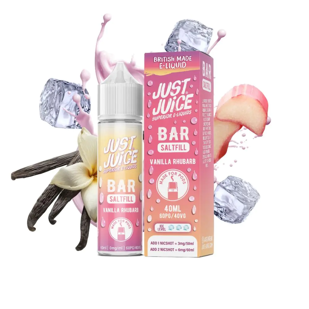 Just Juice Bar Shortfill - Vanilla Rhubarb 40ml